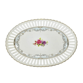 Travessa Oval Mon Cheri China Branca 25cm - Ela Decora